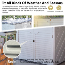 Load image into Gallery viewer, AECOJOY 61.6 Cu.ft Outdoor Resin Storage Shed with Easy Lift Hinges, Weatherproof Tall Unit with 4 Doors
