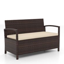 Load image into Gallery viewer, Tangkula 42 Gallon Outdoor Bench with Storage for Porch Backyard Poolside
