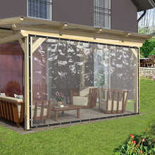Load image into Gallery viewer, Clear Outdoor Clear PVC Tarp Curtain, Waterproof, Tear - Resistant, 8x16ft for Patios, Decks, Balconies, and Commercial Use