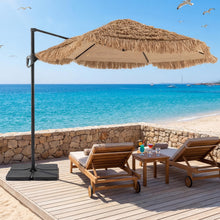 Load image into Gallery viewer, Tangkula 9.5ft Tiki Patio Umbrella with Base Included