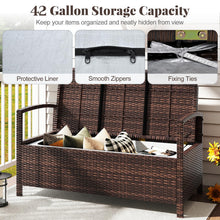 Load image into Gallery viewer, Tangkula 42 Gallon Outdoor Bench with Storage for Porch Backyard Poolside