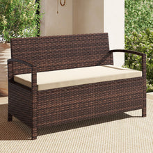 Load image into Gallery viewer, Tangkula 42 Gallon Outdoor Bench with Storage for Porch Backyard Poolside
