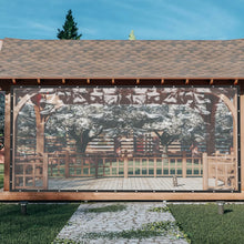Load image into Gallery viewer, Clear Outdoor Clear PVC Tarp Curtain, Waterproof, Tear - Resistant, 8x16ft for Patios, Decks, Balconies, and Commercial Use