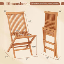 Load image into Gallery viewer, Tangkula Outdoor Folding Chairs with High Back and Slatted Seat