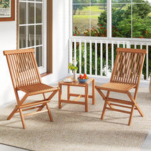 Load image into Gallery viewer, Tangkula Outdoor Folding Chairs with High Back and Slatted Seat
