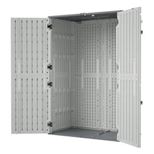 Load image into Gallery viewer, AECOJOY 61.6 Cu.ft Outdoor Resin Storage Shed with Easy Lift Hinges, Weatherproof Tall Unit with 4 Doors