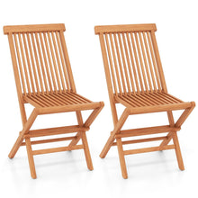 Load image into Gallery viewer, Tangkula Outdoor Folding Chairs with High Back and Slatted Seat