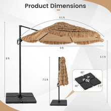 Load image into Gallery viewer, Tangkula 9.5ft Tiki Patio Umbrella with Base Included