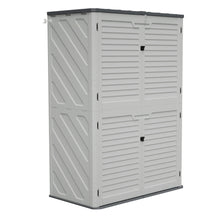 Load image into Gallery viewer, AECOJOY 61.6 Cu.ft Outdoor Resin Storage Shed with Easy Lift Hinges, Weatherproof Tall Unit with 4 Doors