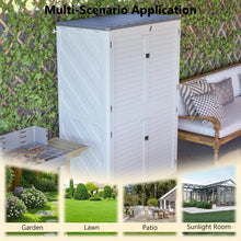Load image into Gallery viewer, AECOJOY 61.6 Cu.ft Outdoor Resin Storage Shed with Easy Lift Hinges, Weatherproof Tall Unit with 4 Doors