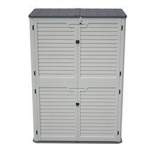 Load image into Gallery viewer, AECOJOY 61.6 Cu.ft Outdoor Resin Storage Shed with Easy Lift Hinges, Weatherproof Tall Unit with 4 Doors