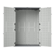 Load image into Gallery viewer, AECOJOY 61.6 Cu.ft Outdoor Resin Storage Shed with Easy Lift Hinges, Weatherproof Tall Unit with 4 Doors