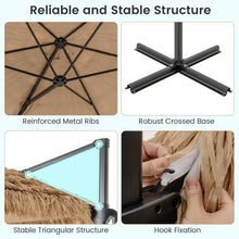 Load image into Gallery viewer, Tangkula 9.5ft Tiki Patio Umbrella with Base Included