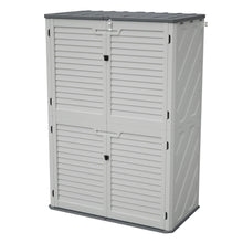Load image into Gallery viewer, AECOJOY 61.6 Cu.ft Outdoor Resin Storage Shed with Easy Lift Hinges, Weatherproof Tall Unit with 4 Doors