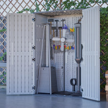 Load image into Gallery viewer, AECOJOY 61.6 Cu.ft Outdoor Resin Storage Shed with Easy Lift Hinges, Weatherproof Tall Unit with 4 Doors