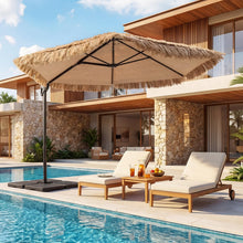 Load image into Gallery viewer, Tangkula 9.5ft Tiki Patio Umbrella with Base Included