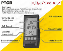 Load image into Gallery viewer, PRGR Black Pocket Golf Launch Monitor HS - 130A (2021 Model)